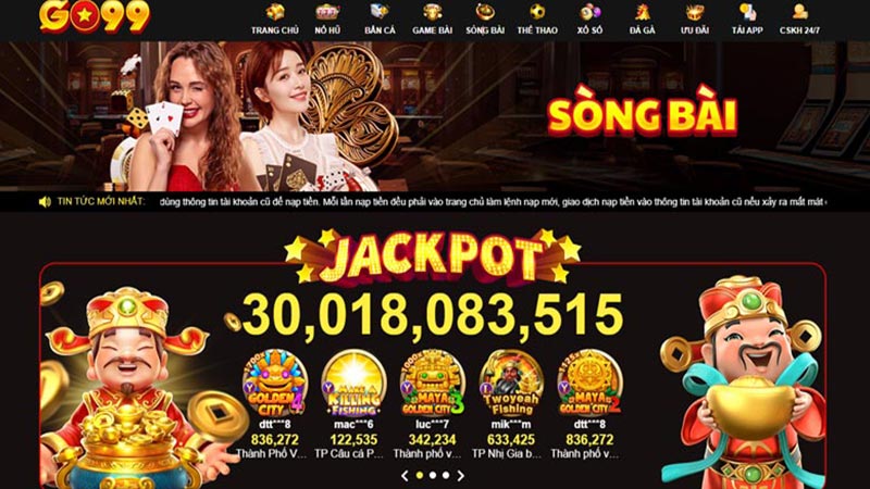 Sảnh Casino nổi bật với nhiều game trực tuyến đình đám